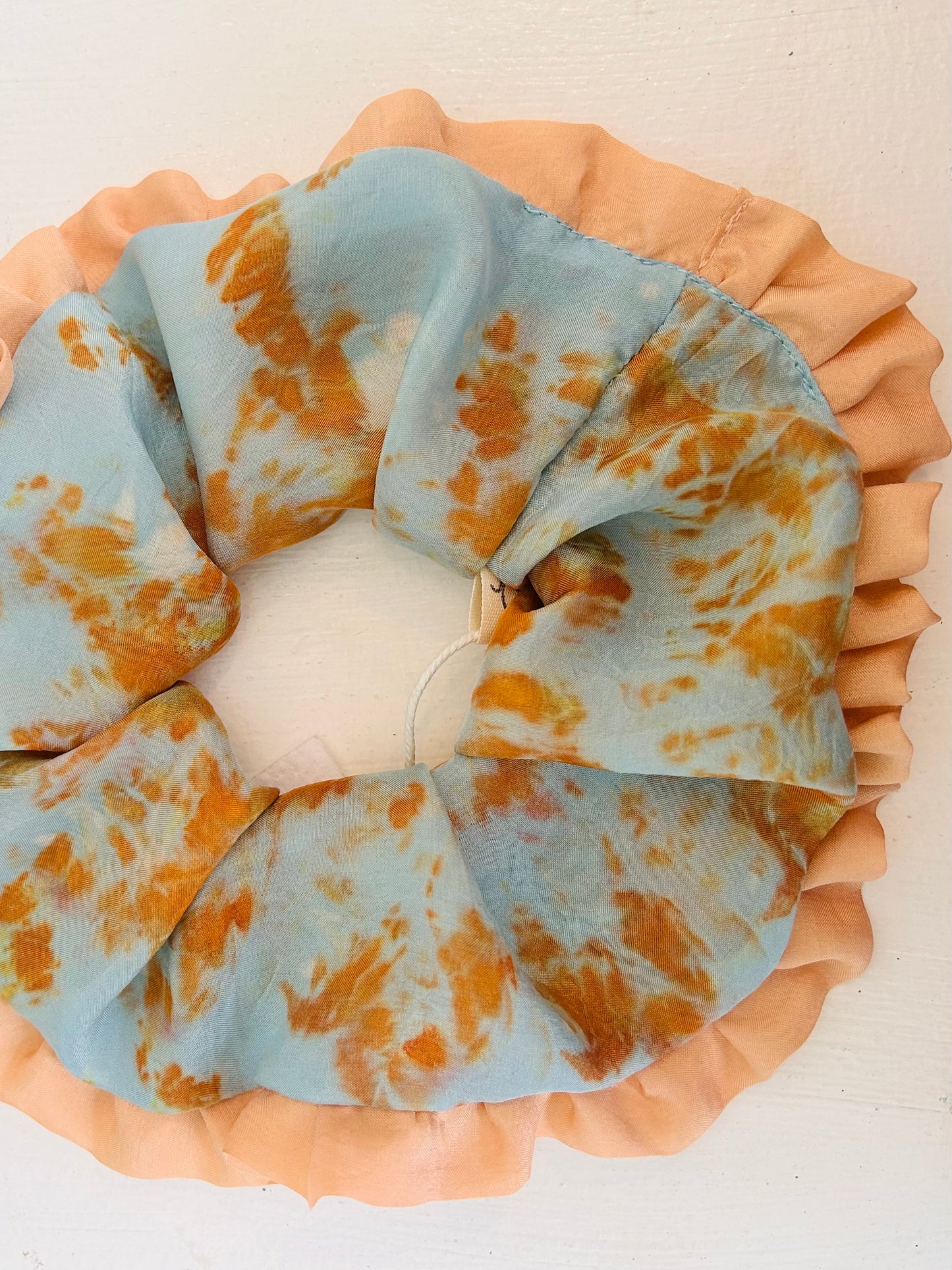 Habotai Silk Scrunchie with Frill