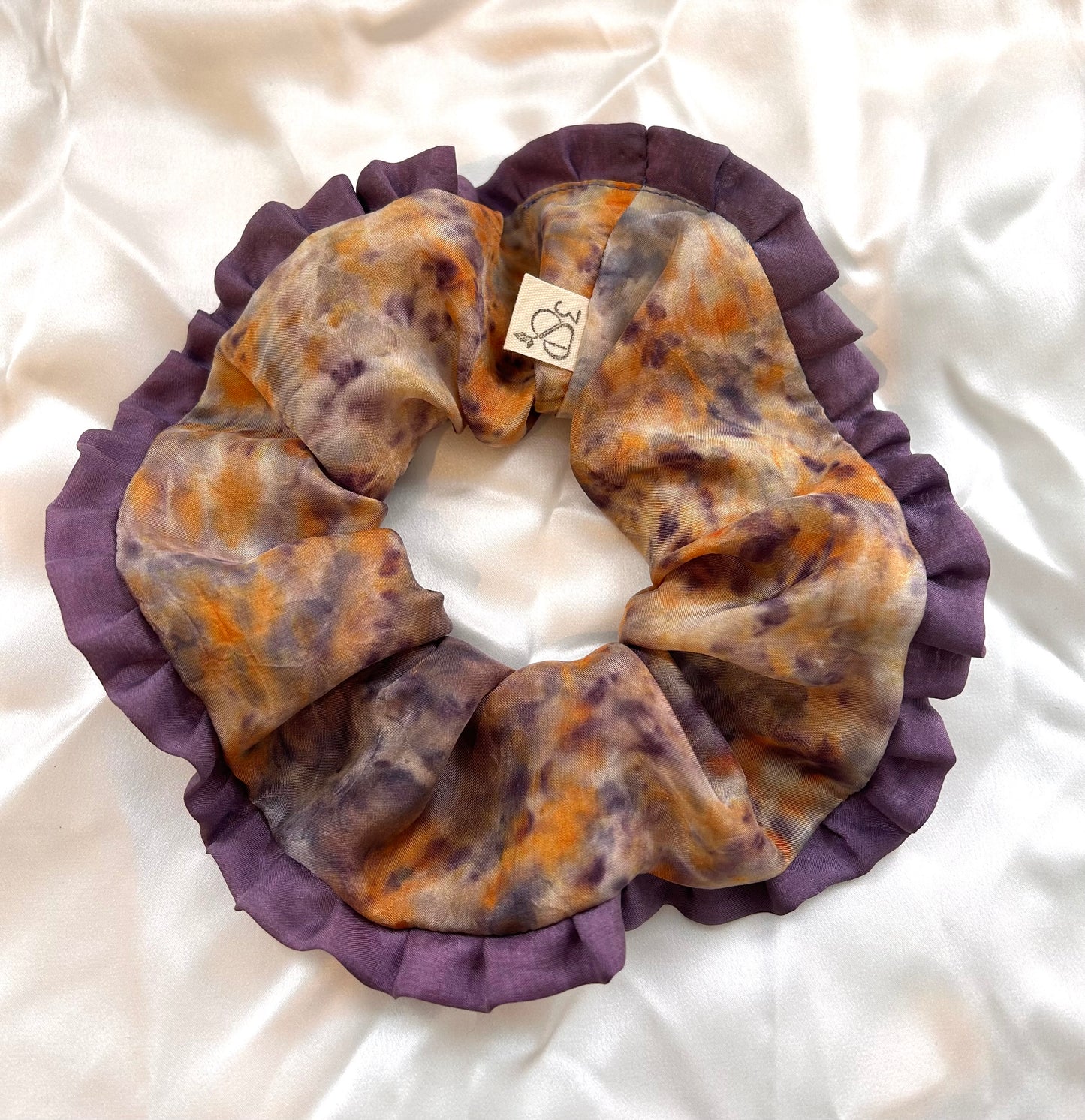 Habotai Silk Scrunchie with Frill