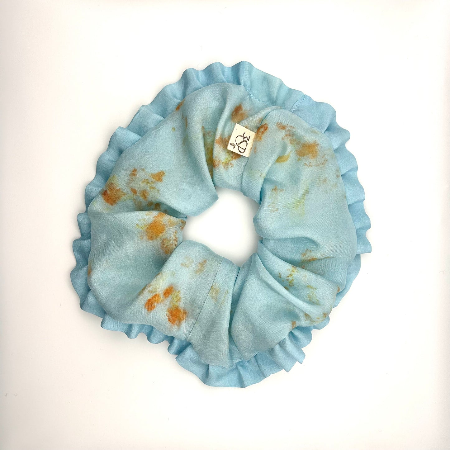 Habotai Silk Scrunchie with Frill