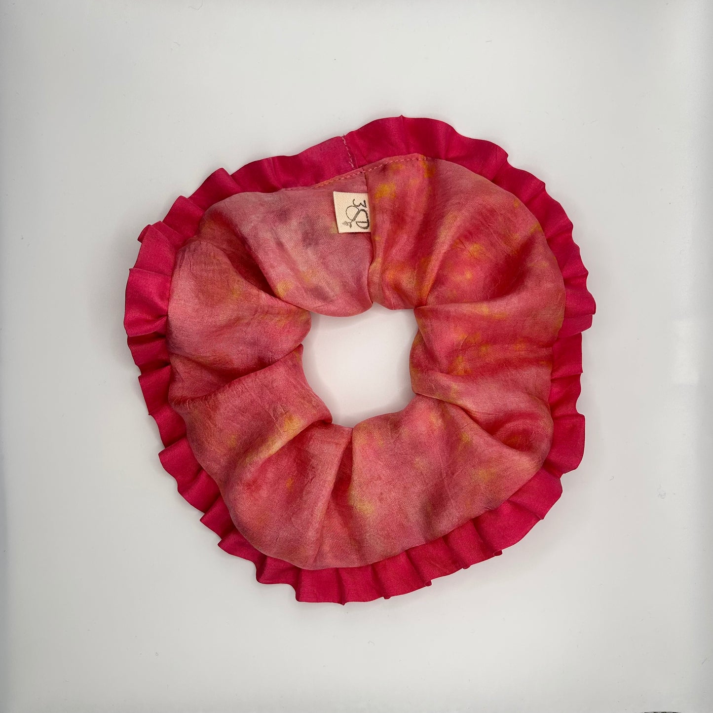 Habotai Silk Scrunchie with Frill