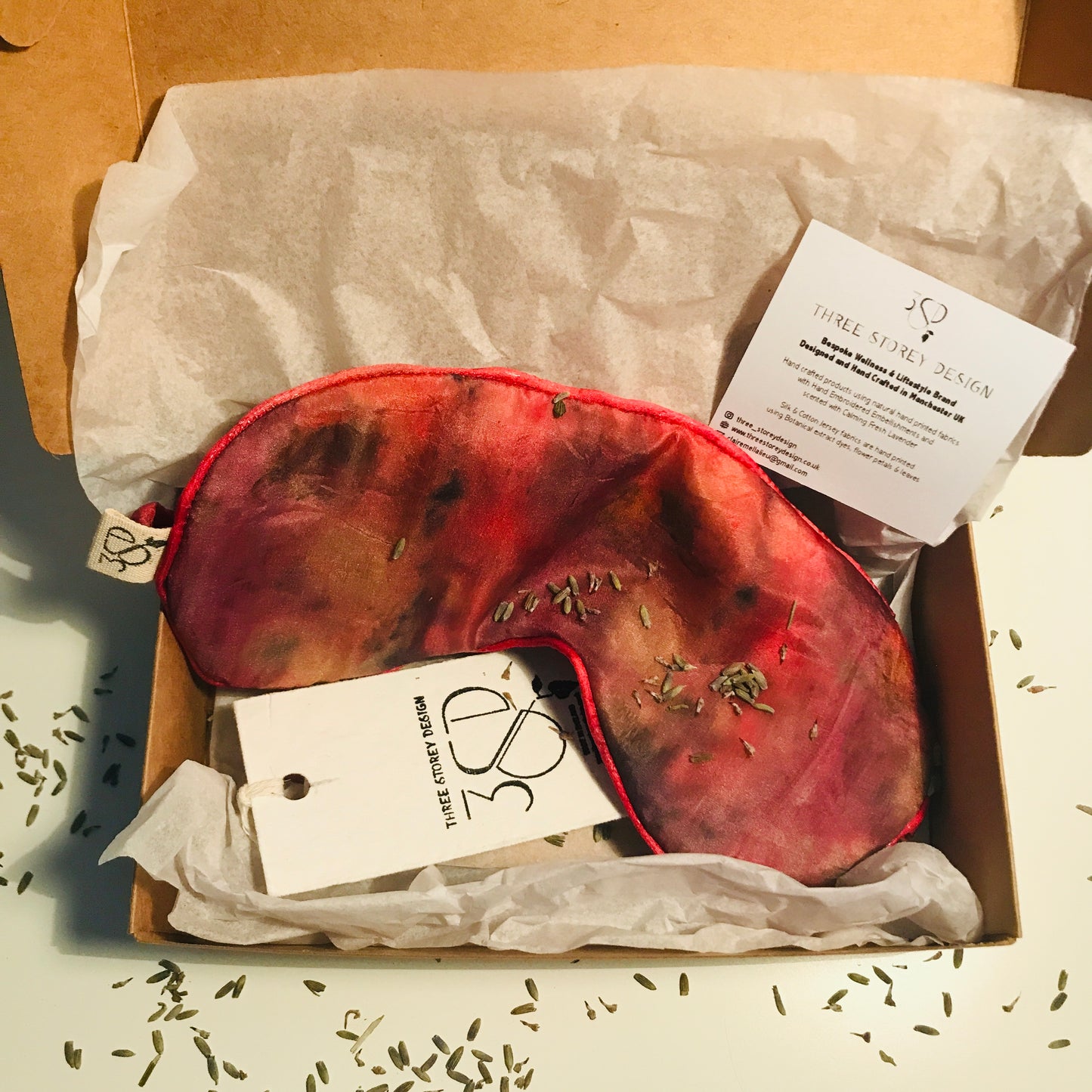 Habotai Silk Eye Mask with Lavender
