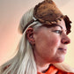 Pink Habotai Silk Eye Mask with Frill