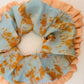 Naturally Dyed Habotai Silk Scrunchie with Frill