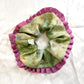 Naturally Dyed Habotai Silk Scrunchie with Frill