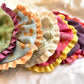 Naturally Dyed Habotai Silk Scrunchie with Frill
