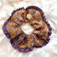Naturally Dyed Habotai Silk Scrunchie with Frill