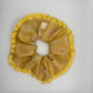 Naturally Dyed Habotai Silk Scrunchie with Frill