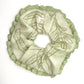 Naturally Dyed Habotai Silk Scrunchie with Frill