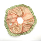 Naturally Dyed Habotai Silk Scrunchie with Frill