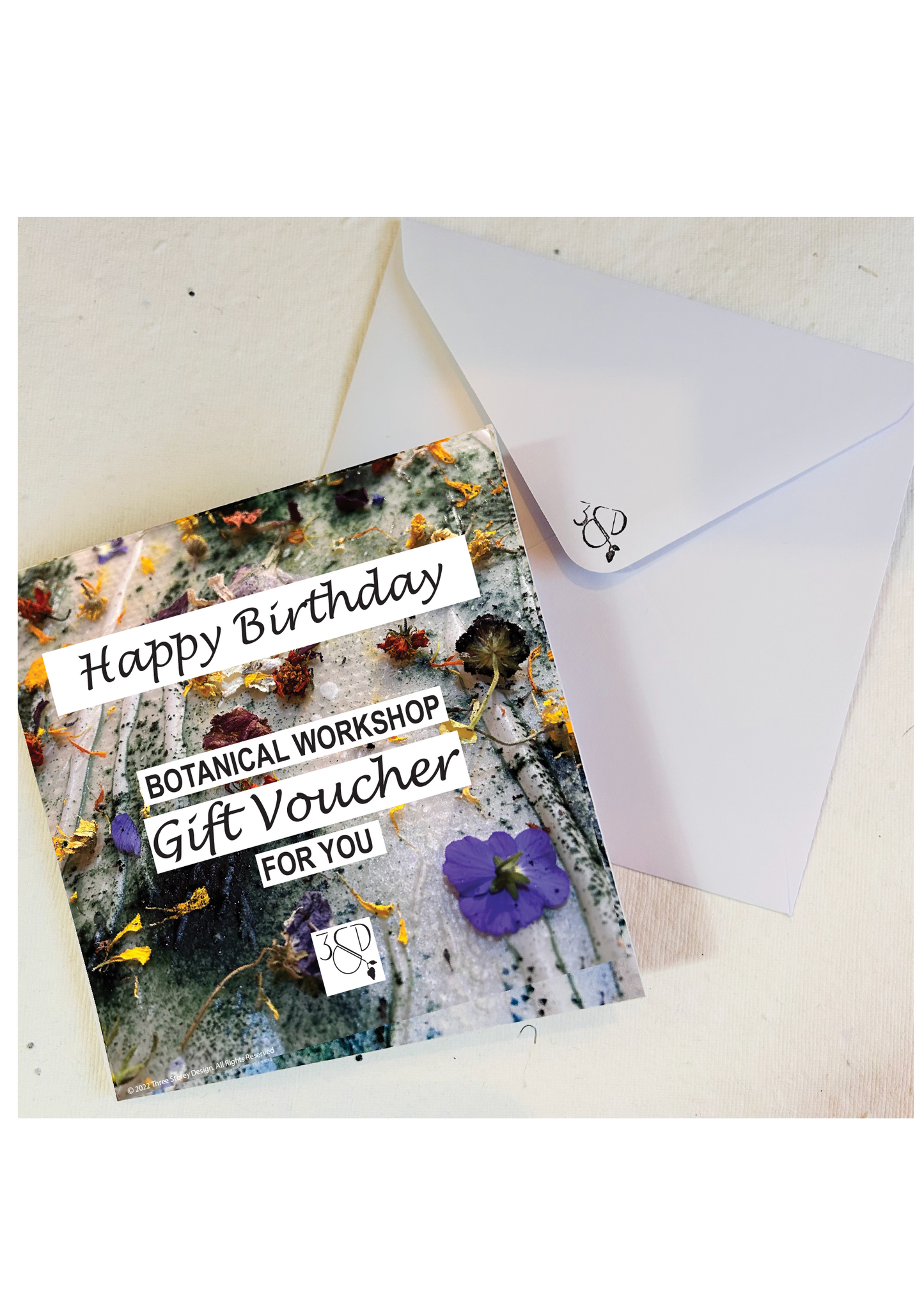 Workshop Gift Experience Voucher Card & Envelope
