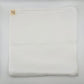 White silk wedding pocket square with branded cotton tab, prepare to naturally dye folded into a square