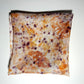 White and camel onion naturally dyed  silk square scarf  folded into a square