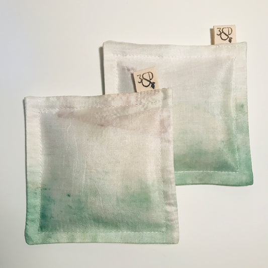 Chlorophyllin Green Silk Lavender Bag / Drawer Sachet